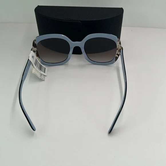 New Authentic Prada PR 16US HERITAGE KHR0A7 Black Azure / Spotted Brown